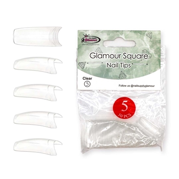 Glamour Square Nail Tips ( clear ) 50pcs Bag #5