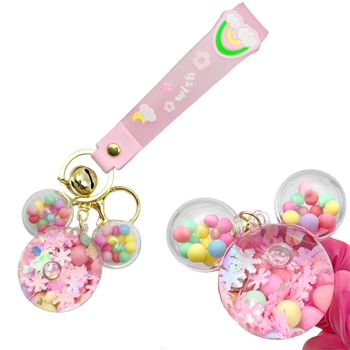 Mickey Mouse Liquid Key chains  (PINK)