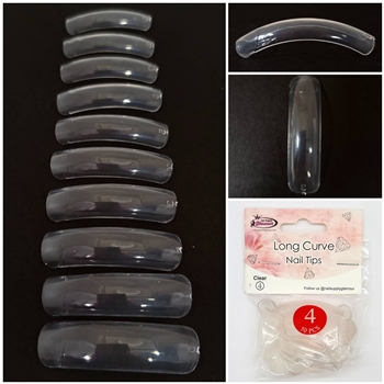 Long Curve Nail Tips ( clear ) 50pcs Bag #4
