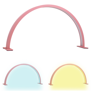 LED MOON LIGHT / Nail Lamp / Lamp for table / Half Moon Light / Pink