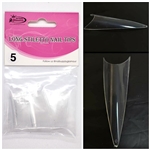 LONG Stiletto Nail Tips REFILLS (Clear) 50 pcs #5