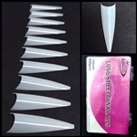 LONG Stiletto Nail Tips NATURAL 500 pcs easy coffin (comes in BOX)