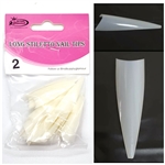 LONG Stiletto Nail Tips REFILLS (Natural) 50 pcs #2