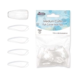 Medium Coffin FULL COVER Nail Tips REFILLS ( clear ) 50 pcs