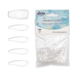 Medium Coffin FULL COVER Nail Tips REFILLS ( clear ) 50 pcs