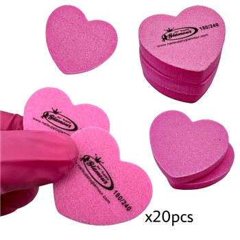 Mini PINK HEART Buffers 180/240 Pack (20 pcs)