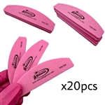 Mini HalfMoon Buffers (Pink)100/180 Pack (20 pcs)