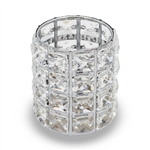 Diamond Brush Holder (Silver)