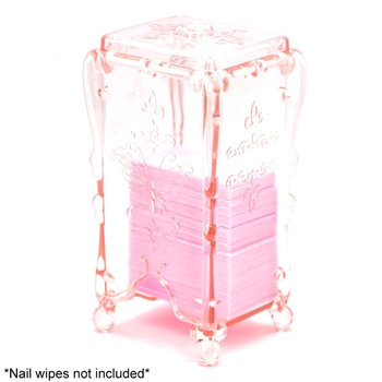 Butterfly Nail Wipes Dispenser (Pink)