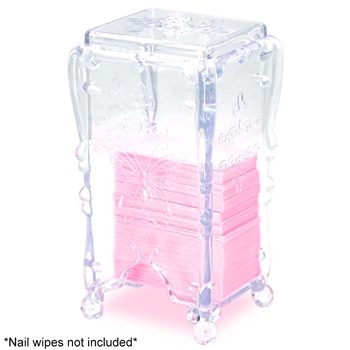 Butterfly Nail Wipes Dispenser (Clear)