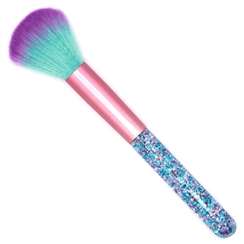 Glitter Handle Dust Brush (Teal / Purple)