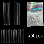 2XL SQUARE "No C Curve" Nail Tips CLEAR (REFILLS) #6