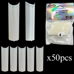 2XL SQUARE "No C Curve" Nail Tips NATURAL (REFILLS) #4