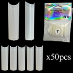 2XL SQUARE "No C Curve" Nail Tips NATURAL (REFILLS) #7