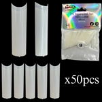 2XL SQUARE "No C Curve" Nail Tips NATURAL (REFILLS) #9