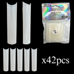 3XL SQUARE "No C Curve" Nail Tips NATURAL (REFILLS) #2