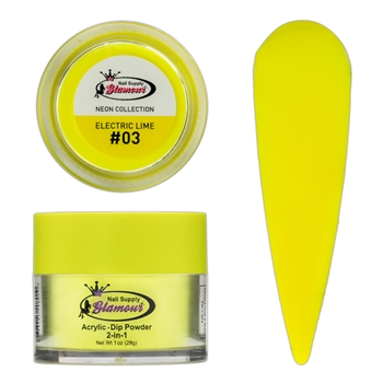 2 in 1 Acrylic & Dip NEON Collection ELECTRIC LIME #03  1oz