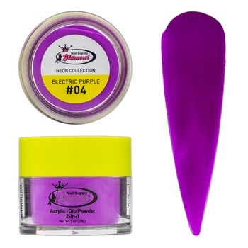 2 in 1 Acrylic & Dip NEON Collection ELECTRIC PURPLE #04  1oz