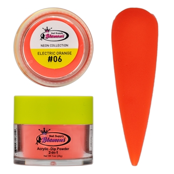 2 in 1 Acrylic & Dip NEON Collection ELECTRIC ORANGE #06  1oz