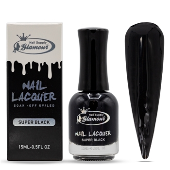 Nail Polish Lacquer "Super Black"