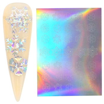 Holographic SNOWFLAKE Nail Stickers # 213