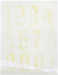 Calligraphy NUMBERS 0-10 Nail Stickers (Lt Yellow AB) # 249