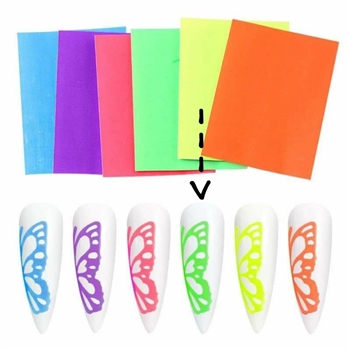 BUTTERFLY WINGS ( Neon Green ) 1 sheet # 40