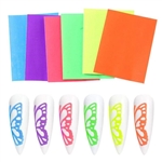 BUTTERFLY WINGS ( FULL SET ) 6 Sheets Neon Colors