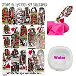 King Queen Hearts Valentines WATER Decals #665 (NOT Stickers)