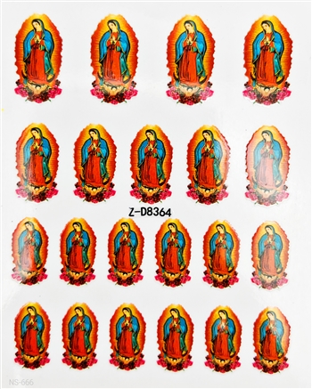 Virgin Mary Nail Stickers #666