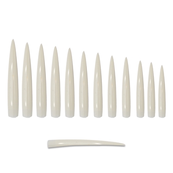 Competition 3XL Stiletto Nail Tips ( natural ) 120pcs