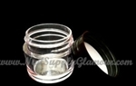 1/4 oz clear PS thick wall jar with lid