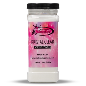 Glamour KRISTAL CLEAR Acrylic Powder 16 oz.