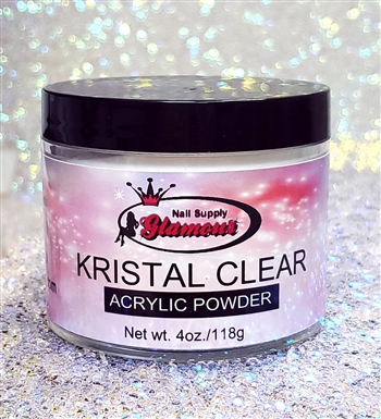 Glamour KRISTAL CLEAR Acrylic Powder 4 oz.
