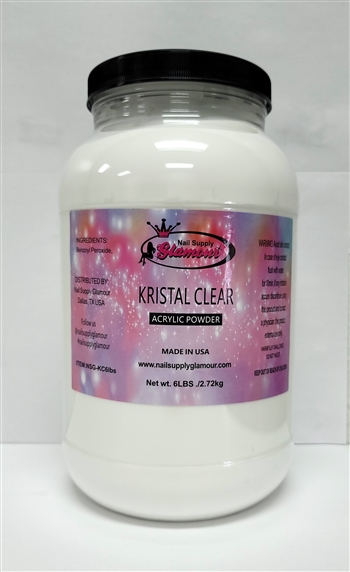 Glamour KRISTAL CLEAR Acrylic Powder 6 lbs