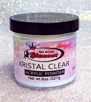 Glamour KRISTAL CLEAR Acrylic Powder 8 oz.