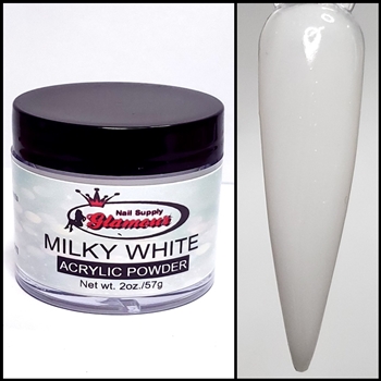 Glamour MILKY WHITE Acrylic Powder 2 oz.