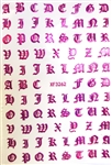 PINK Calligraphy Stickers (A-Z ) # 101
