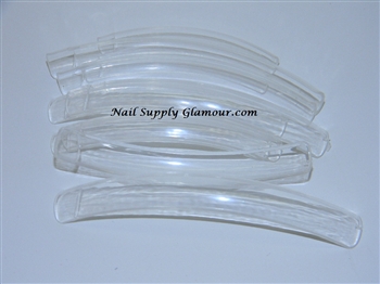 10 pc EXTRA Long Salon Tips SQUARE ( Clear )