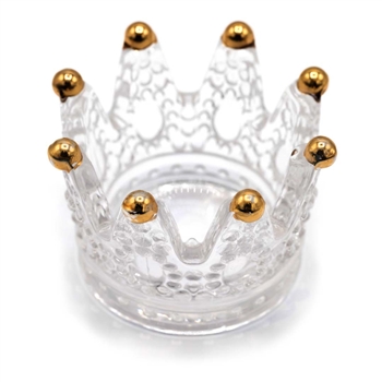 Crown Glass Dappen Dish (Gold)