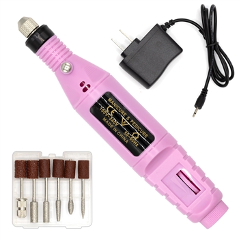 PRACTICE Nail Drill with Drill Bit kit (PINK)