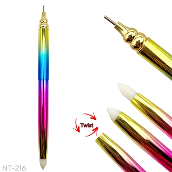 2 In 1 Twist-able Wax Pencil/Nail Art Pen