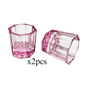 PINK Glass Dappen Dish (Set of 2 pcs)