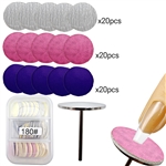 Filing Sanding Bands and Disc BIG white/pink/purple (180) 60pcs