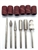 SILVER Drill Bit Set 6 pcs w/ 6 Brown File Bands