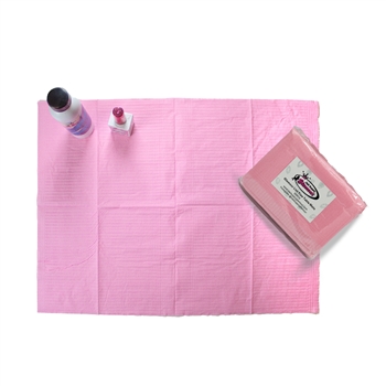 Lint Free Table Mats (Pink) 25 pcs