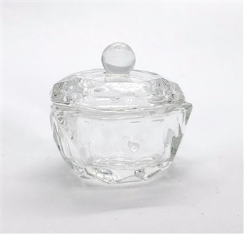 ROUND Glass Dappen Dish WITH LID