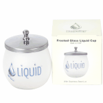Liquid Cup  - Clear Glass with Lid