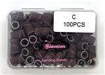 Glamour DARK BROWN Sanding Bands (COURSE) 100 pcs