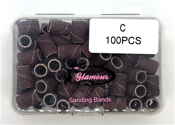 Glamour DARK BROWN Sanding Bands (COURSE) 100 pcs